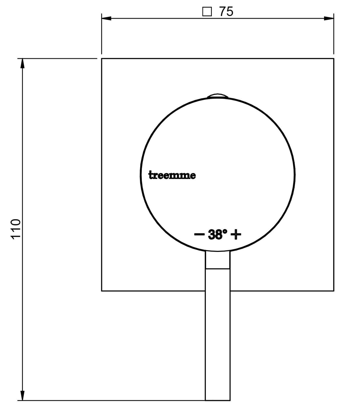 Rubinetterie Treemme X-CHANGE_mono Miscelatore Doccia Termostatico Incasso COAX A Muro Parte Interna Esterna Materiale Ottone Finitura Cromata Monoforo 1 Foro 1 Via Monocomando 1 Leva Stile Moderno
