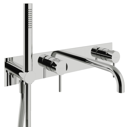 Rubinetterie Treemme X-CHANGE_mono Miscelatore Monocomando Vasca / Doccia Incasso Parete Con Doccetta In Metallo Materiale Ottone Finitura Cromata