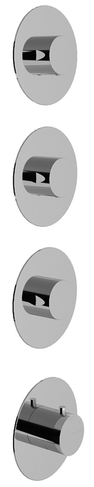 Rubinetterie Treemme X-Change XR Miscelatore Doccia 3 Uscite Termostatico Incasso A Muro Parte Interna e Esterna Incluse Materiale Ottone Finitura Cromata 4 Fori Monocomando 1 Leva Stile Moderno Senza Piastra