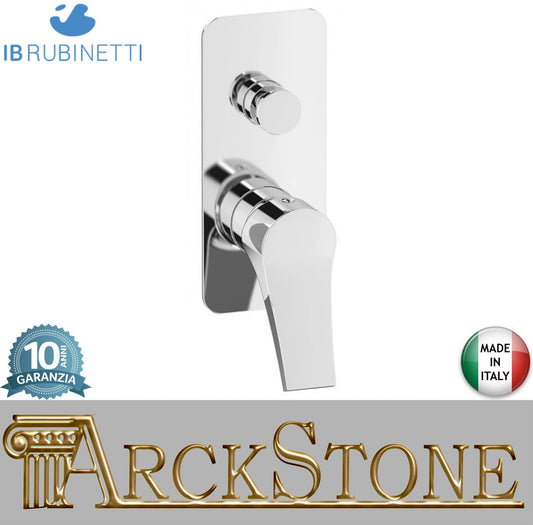 Miscelatore doccia incasso due vie completo marca IB rubinetti modello Twitter rubinetteria rubinetto ottone cromato fontana finitura cromo rivenditore autorizzato campania arredamento garanzia 10 anni qualità made in italy azienda certificata