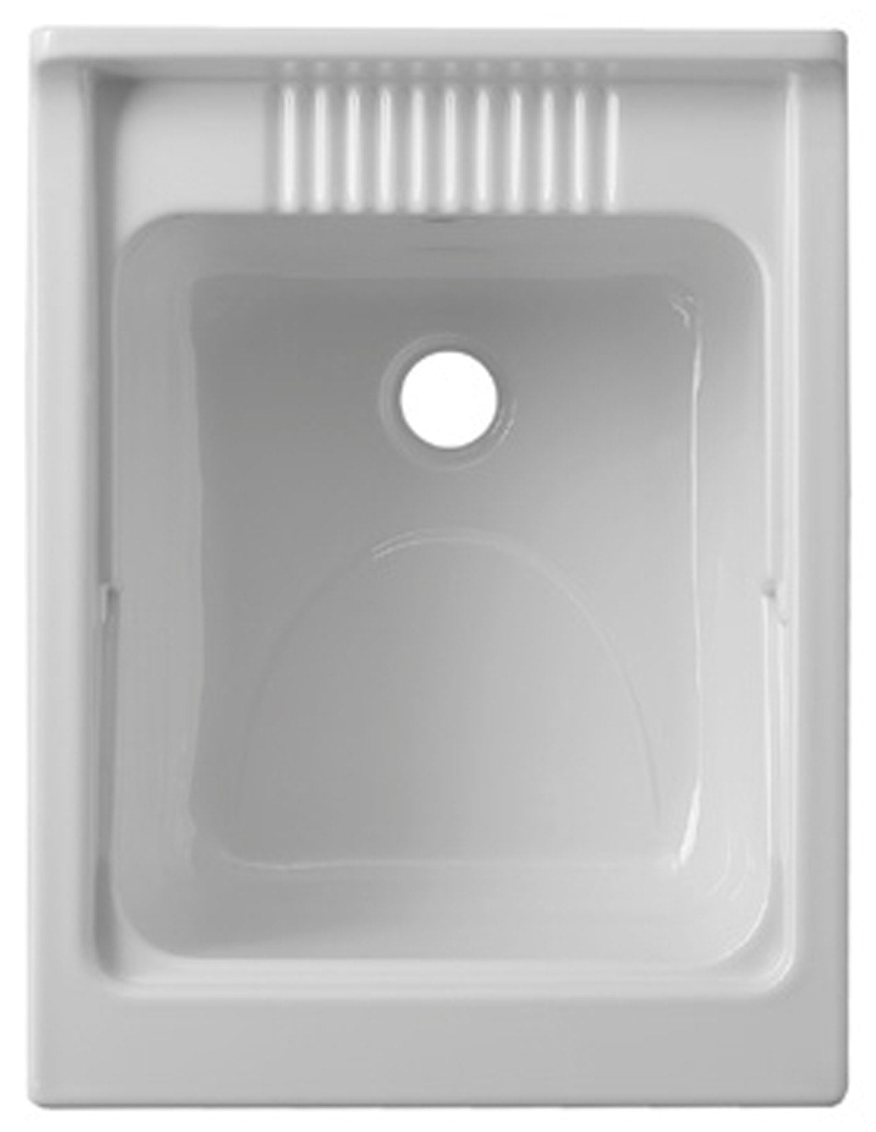 Negrari Classica Lavatoio Montato Misura 45x60 L45 P60 H85 cm Colore Bianco Con Cesto in Appoggio Mobile Nobilitato Idrofugo Vasca Polipropilene Asse Pino Piedini Regolabili Cerniere Anta Chiusura Rallentata Sportello Arrotondato Maniglia Piedini Cromati