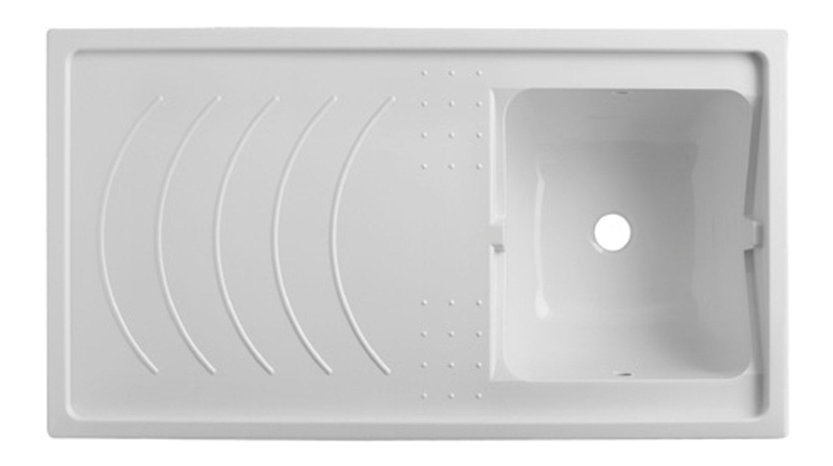 Negrari Eco Mobile Lavatoio Coprilavatrice Montato Vasca Destra DX Lavatrice Sinistra SX Colore Olmo Anta Battente Struttura Legno Nobilitato Idrofugo Vasca Asse Plastica Interno Bagno Lavanderia L109 P60 109x60 H92 cm