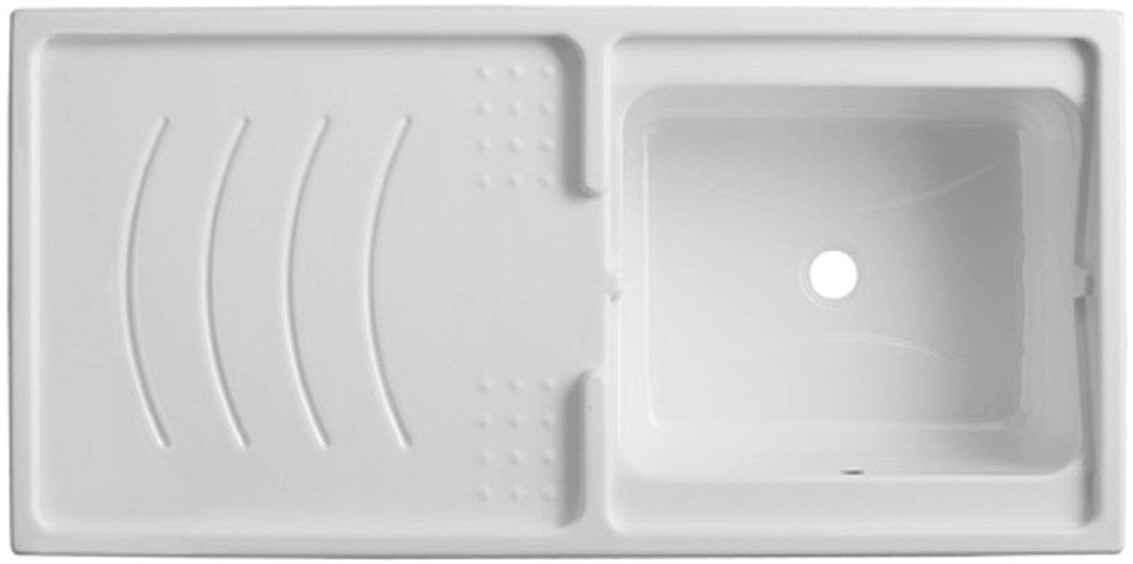 Negrari Eco Mobile Lavatoio Coprilavatrice Montato Vasca Destra Lavatrice Sinistra Colore Bianco Anta Battente Struttura Legno Nobilitato Idrofugo Vasca Asse Plastica Interno Bagno Lavanderia L124 P60 124x60 H92 cm