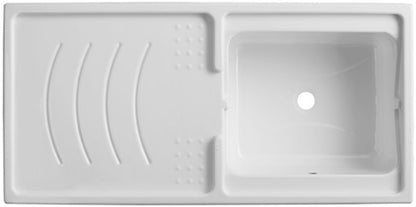 Negrari Eco Mobile Lavatoio Coprilavatrice Montato Vasca Destra Lavatrice Sinistra Colore Bianco Anta Battente Struttura Legno Nobilitato Idrofugo Vasca Asse Plastica Interno Bagno Lavanderia L124 P60 124x60 H92 cm