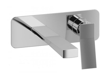 Miscelatore lavabo a parete completo di piletta di scarico click-clack marca IB rubinetti modello Wave rubinetteria classica rubinetto ottone cromato fontana finitura rivenditore autorizzato campania arredamento garanzia 10 anni azienda made in italy