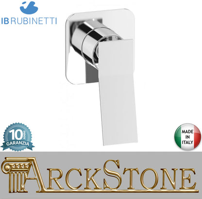 Miscelatore doccia incasso una via completo marca IB rubinetti modello Wave rubinetteria classica rubinetto ottone cromato fontana finitura cromo rivenditore autorizzato campania arredamento garanzia 10 anni azienda certificata made in italy