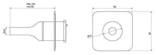 Miscelatore doccia ad incasso a una via completo marca IB rubinetti modello Batlò rubinetteria ottone cromato bagno