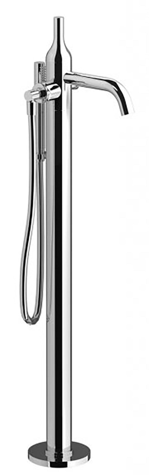 Miscelatore bordo vasca da terra completo di kit doccia marca IB rubinetti modello Batlò rubinetteria rubinetto ottone cromato bagno pavimento