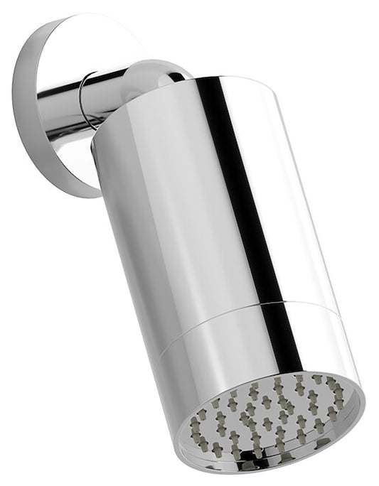 We Are Ib Batlò RR085CC_2 Soffione Doccia a Parete Diametro 85 mm Con Braccio Ø 80 mm Con Snodo Orientabile Altezza 218 mm Profondità 118 mm Materiale Ottone Finitura Cromata Forma Cilindrica Tonda