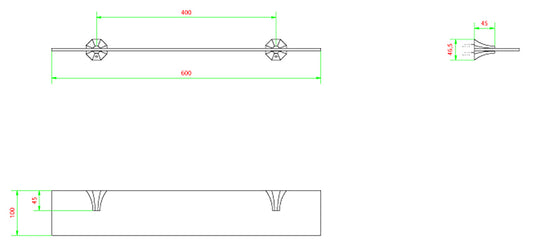 Mensola a parete 600X100Xh46,5 mm in vetro supporti ottone cromato marca IB rubinetti modello Belmondo finitura sostegni rivenditore autorizzato parete accessori bagno arredamento campania garanzia 10 anni azienda certificata made in italy