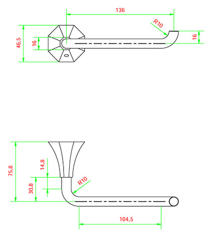 Porta rotolo a parete 136X76Xh46,5 mm marca IB rubinetti modello Belmondo finitura ottone cromato rivenditore autorizzato parete accessori bagno arredamento campania garanzia 10 anni azienda certificata made in italy
