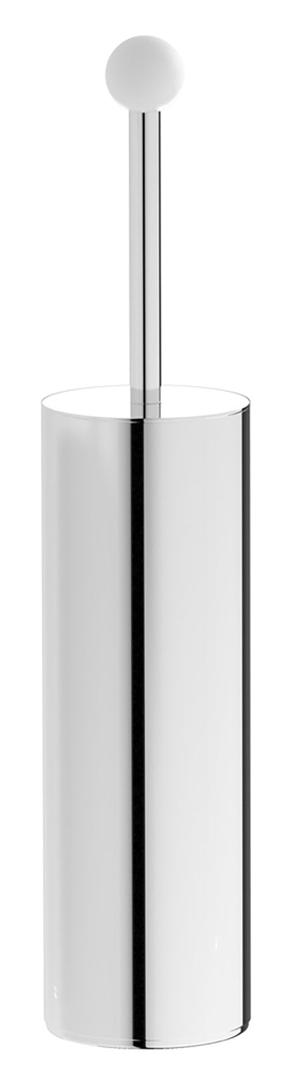 Porta scopino da appoggio Ø80Xh390 mm marca IB rubinetti modello Belmondo finitura ottone cromato rivenditore autorizzato parete accessori bagno arredamento campania garanzia 10 anni azienda certificata made in italy