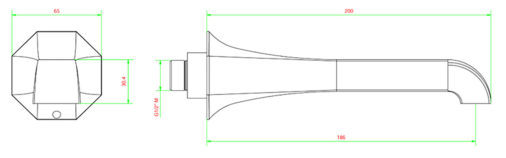 Bocca d'erogazione a parete marca IB rubinetti modello Belmondo rubinetteria rubinetto ottone cromato muro bagno Rivenditore Autorizzato Campania Arredamento Arredo Finitura Cromo Fontana Acqua 10 anni garanzia qualità azienda certificata made in italy