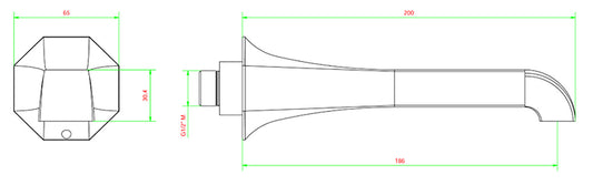 Bocca d'erogazione a parete marca IB rubinetti modello Belmondo rubinetteria rubinetto ottone cromato muro bagno Rivenditore Autorizzato Campania Arredamento Arredo Finitura Cromo Fontana Acqua 10 anni garanzia qualità azienda certificata made in italy