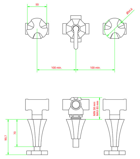Miscelatore doccia ad incasso due vie tre fori con deviatore marca IB rubinetti modello Belmondo rubinetteria rubinetto ottone cromato bagno Rivenditore Autorizzato Campania Arredamento Arredo Finitura Cromo Fontana qualità garanzia 10 anni made in italy
