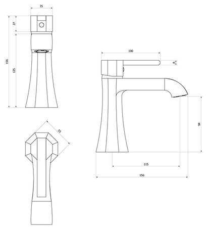 Miscelatore lavabo completo di piletta di scarico Click-Clack marca IB rubinetti modello Belmondo Elle rubinetteria rubinetto ottone cromato bagno Rivenditore Autorizzato Campania Arredamento Arredo Finitura Cromo Fontana qualità garanzia 10 anni azienda