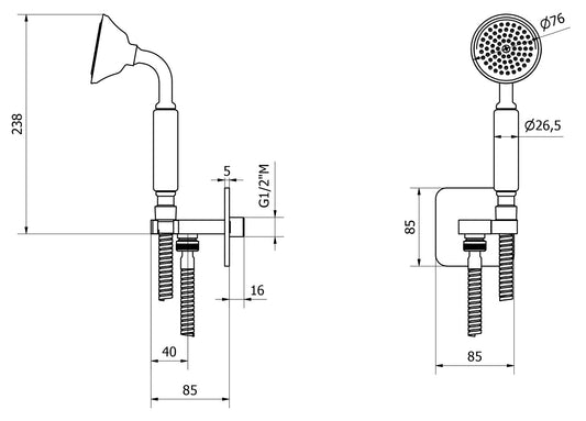 Duplex completo di doccetta a mano e flessibile marca IB rubinetti modello Belmondo rubinetteria rubinetto ottone cromato casa bagno Rivenditore Autorizzato Campania Arredamento Arredo Finitura Cromo Fontana qualità garanzia 10 anni azienda certificata 