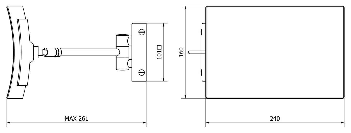 We Are Ib Rubinetti Belmondo SO060CC Specchio Regolabile Larghezza 240 mm Profondità Massima 261 mm Altezza 160 mm Installazione Parete Materiale Supporto Ottone Finitura Cromata Stile Moderno