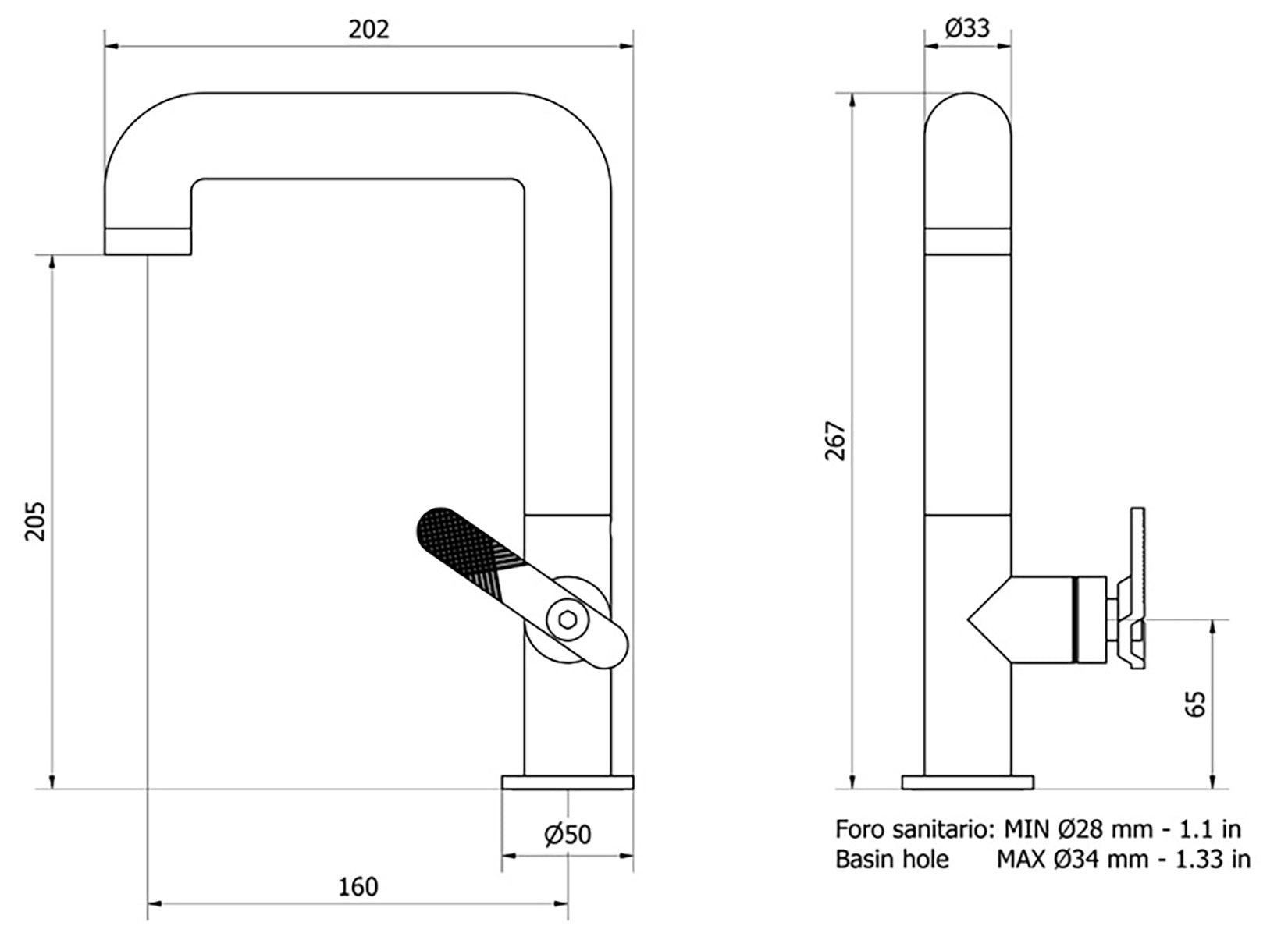 Miscelatore lavabo alto marca IB Rubinetti modello Lever Flat finitura ottone cromato appoggio monoforo completo piletta scarico click-clack bagno leva piatta rubinetto rubinetteria fontana rivenditore autorizzato campania napoli garanzia 10 anni qualità