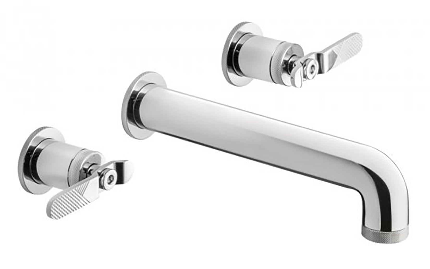 Miscelatore lavabo marca IB Rubinetti modello Bold Lever Flat finitura ottone cromato parete incasso tre fori due leve piatte muro rubinetto rubinetteria fontana cromo mix completo piletta scarico click-clack rivenditore campania napoli garanzia 10 anni