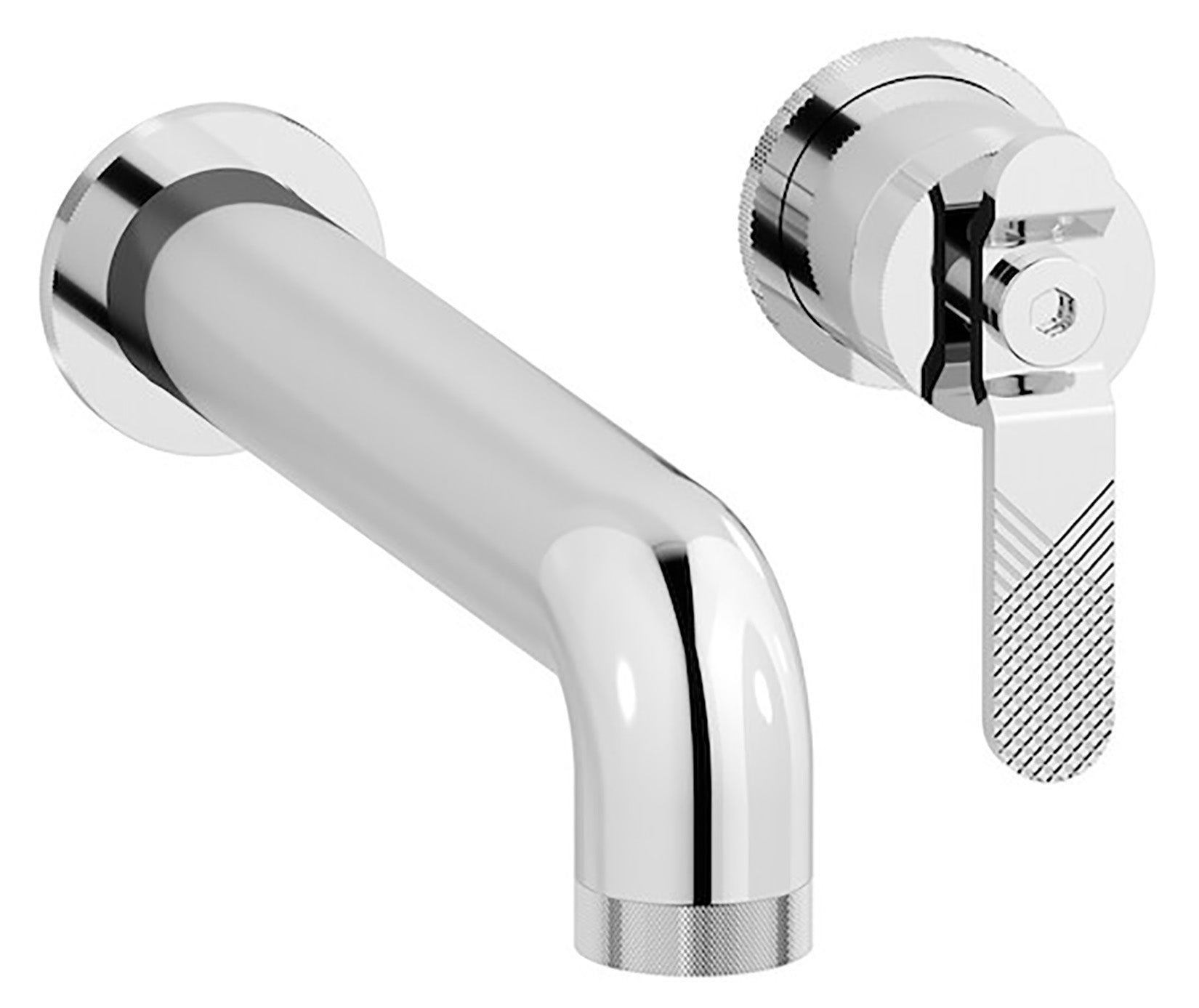 We Are Ib Rubinetti Bold Lever Flat EB2406CC Miscelatore Monocomando Lavabo Incasso Completo Parete 1 Leva 2 Fori Meccanico Moderno Senza Piastra Lunghezza 205 mm Con Piletta di Scarico Click - Clack Ottone Cromata Parte Interna Esterna Incluse