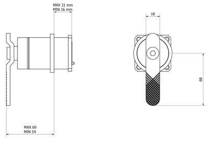 We Are Ib Rubinetti Bold Lever Flat EB2305CC Miscelatore Monocomando Doccia Incasso Muro Meccanico 1 Uscita Monoforo 1 Manopola 1 Anello Tondo Materiale Ottone Finitura Cromata Completo Parte Interna Esterna Incluse