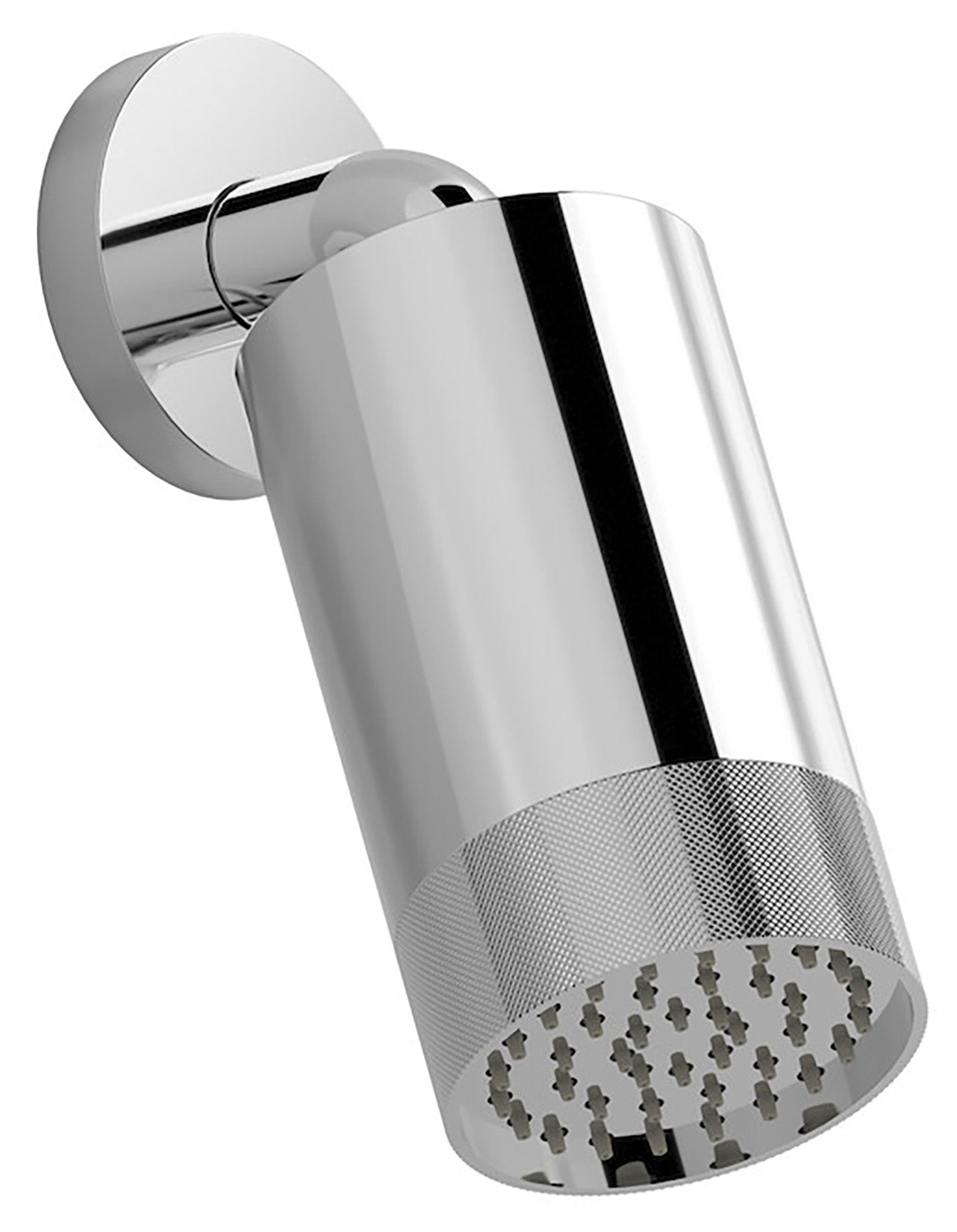 We Are Ib Bold Lever Flat ID085CC_2 Soffione Doccia a Parete Diametro 85 mm Con Braccio Ø 80 mm Con Snodo Orientabile Altezza 218 mm Profondità 118 mm Materiale Ottone Finitura Cromata Forma Cilindrica Tonda