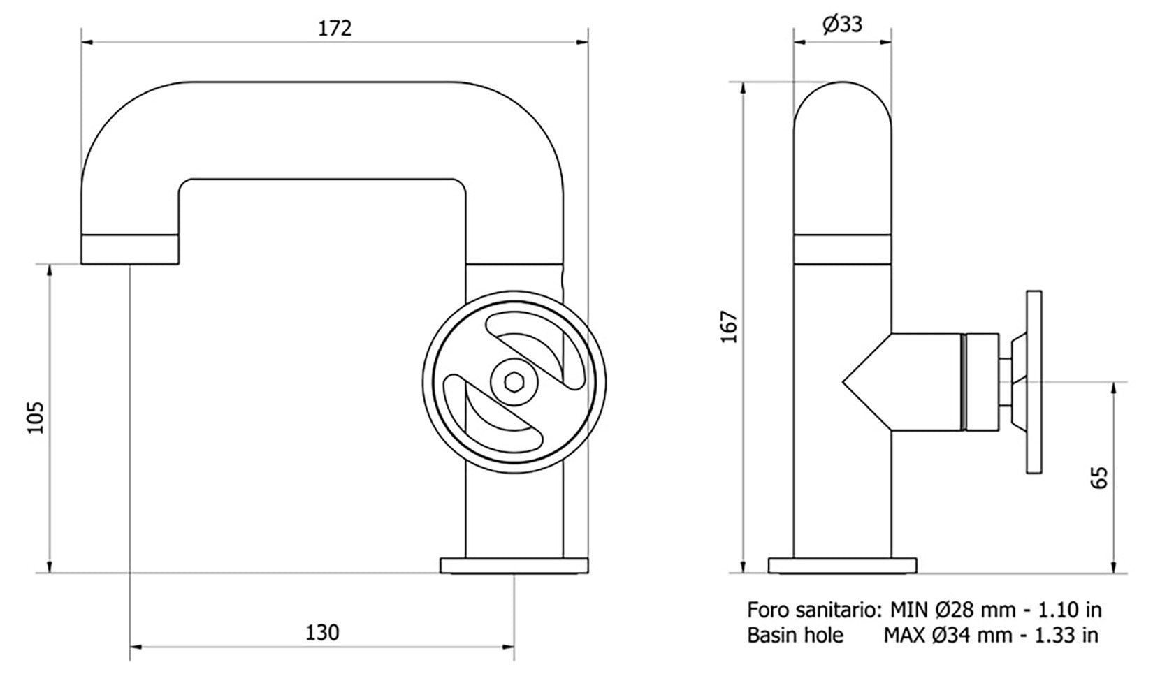 Miscelatore lavabo marca IB Rubinetti modello Bold Round finitura ottone cromato appoggio monoforo completo leva tonda piletta scarico click-clack rubinetto rubinetteria fontana mix rivenditore autorizzato campania napoli garanzia 10 anni made in italy