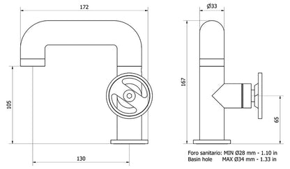 Miscelatore lavabo marca IB Rubinetti modello Bold Round finitura ottone cromato appoggio monoforo completo leva tonda piletta scarico click-clack rubinetto rubinetteria fontana mix rivenditore autorizzato campania napoli garanzia 10 anni made in italy
