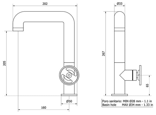 Miscelatore lavabo marca IB Rubinetti modello Bold Round finitura ottone cromato alto appoggio monoforo completo leva tonda piletta scarico click-clack rubinetto rubinetteria fontana rivenditore autorizzato campania napoli garanzia 10 anni made in italy