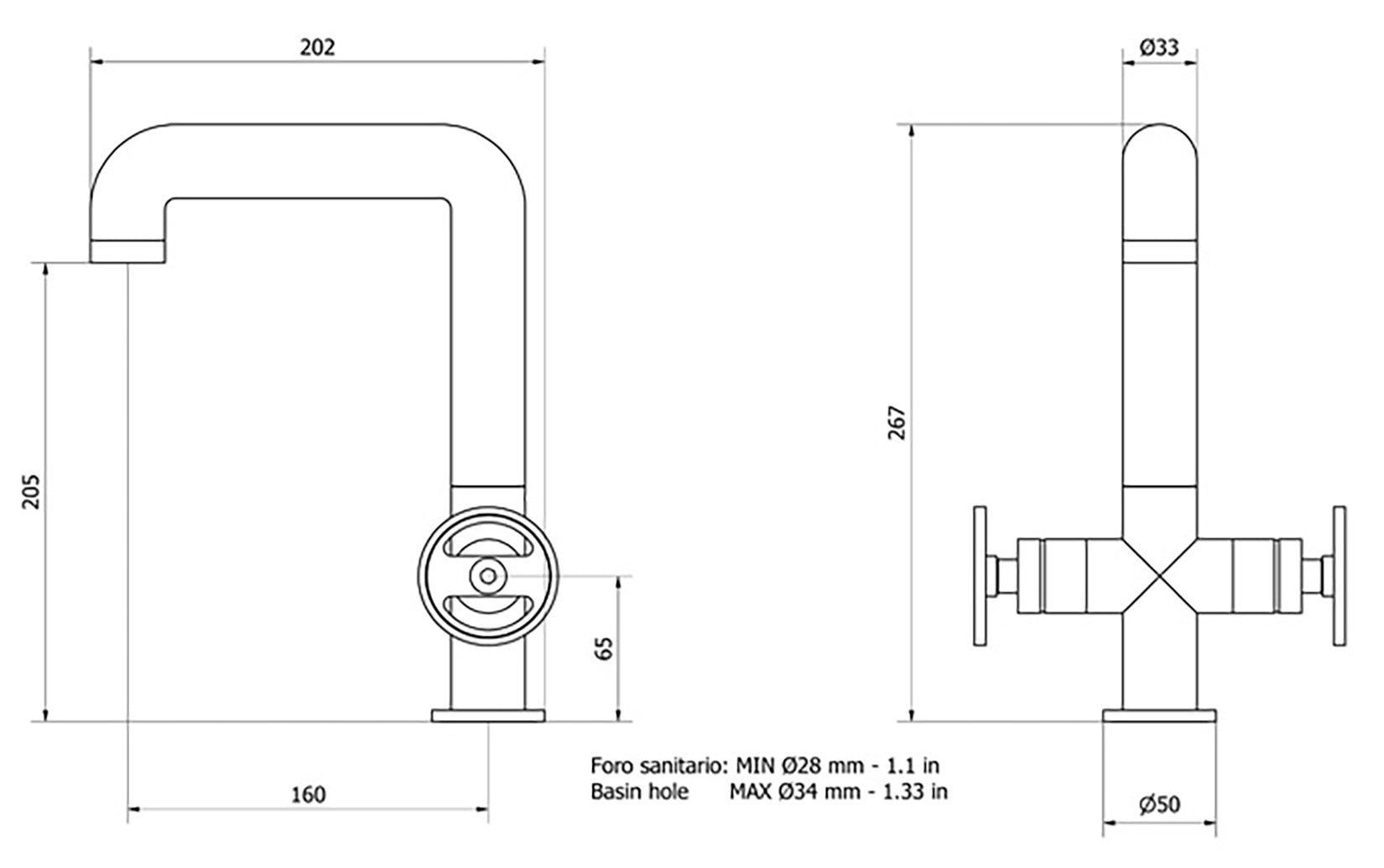 Miscelatore lavabo marca IB Rubinetti modello Bold Round finitura ottone cromato alto appoggio monoforo completo due leve tonde piletta scarico click-clack rubinetto rubinetteria fontana mix cromo rivenditore campania napoli garanzia 10 anni made in italy