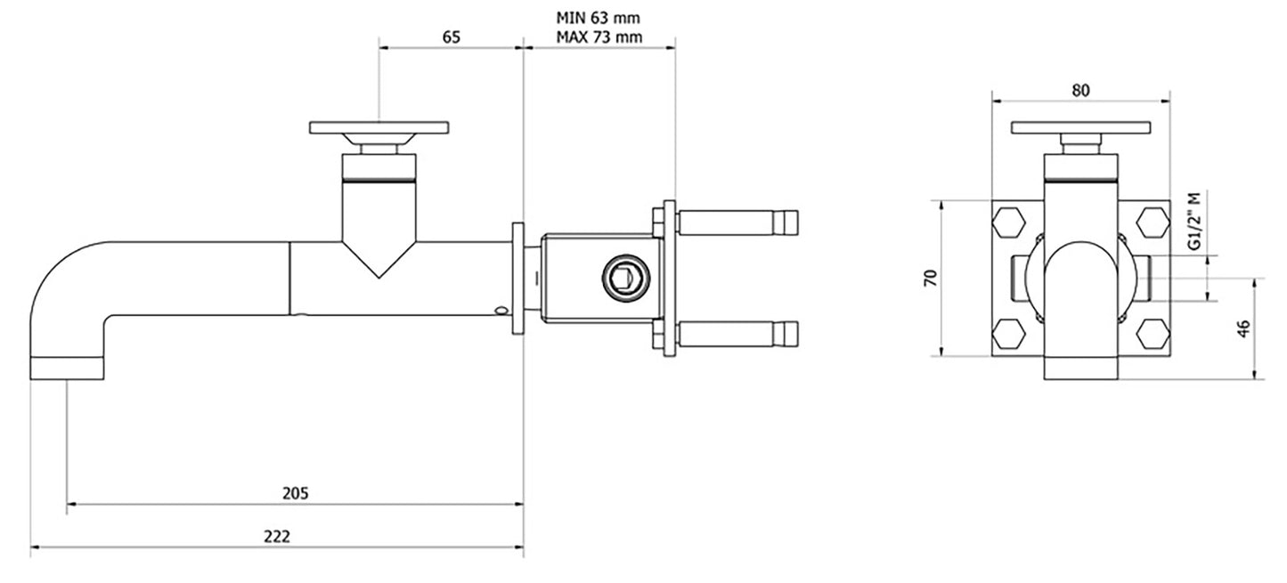 Miscelatore lavabo marca IB Rubinetti modello Bold Round finitura ottone cromato parete monoforo completo leva tonda muro piletta scarico click-clack rubinetto rubinetteria fontana bagno mix cromo rivenditore campania napoli garanzia 10 anni made in italy