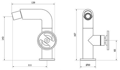 Miscelatore bidet marca IB Rubinetti modello Bold Round finitura ottone cromato appoggio monoforo leva tonda completo piletta scarico click-clack rubinetto rubinetteria mix fontana bagno cromo rivenditore campania napoli garanzia 10 anni made Italy