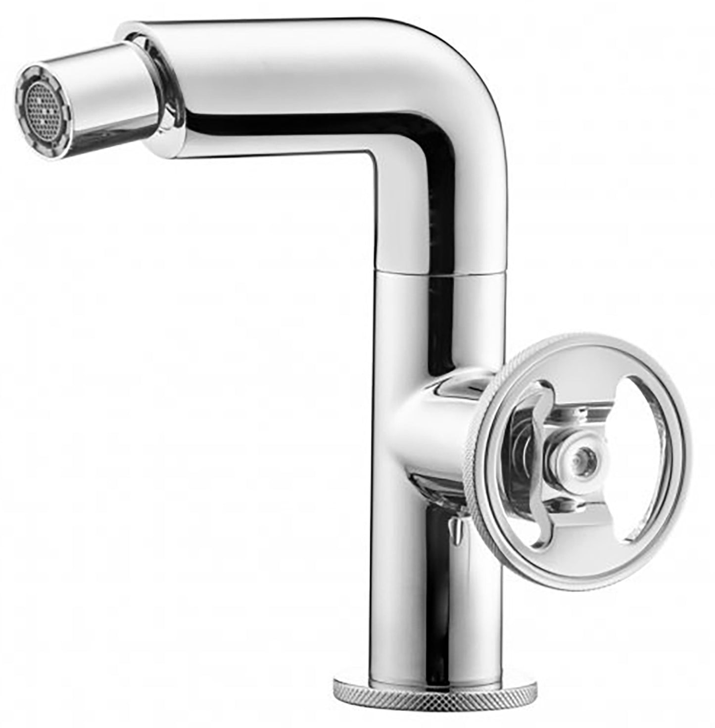 Miscelatore bidet marca IB Rubinetti modello Bold Round finitura ottone cromato appoggio monoforo leva tonda completo piletta scarico click-clack rubinetto rubinetteria mix fontana bagno cromo rivenditore campania napoli garanzia 10 anni made Italy