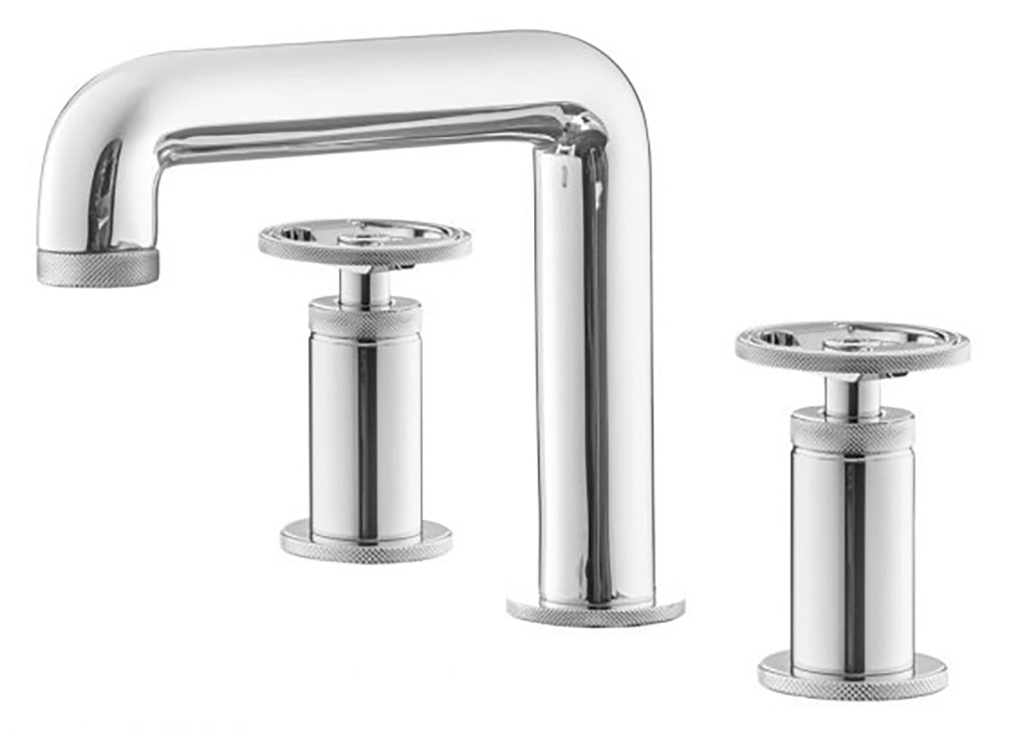 Miscelatore lavabo basso marca IB Rubinetti modello Bold Round finitura ottone cromato appoggio tre fori due leve tonde completo piletta scarico click-clack rubinetto rubinetteria mix fontana bagno rivenditore autorizzato campania napoli garanzia 10 anni