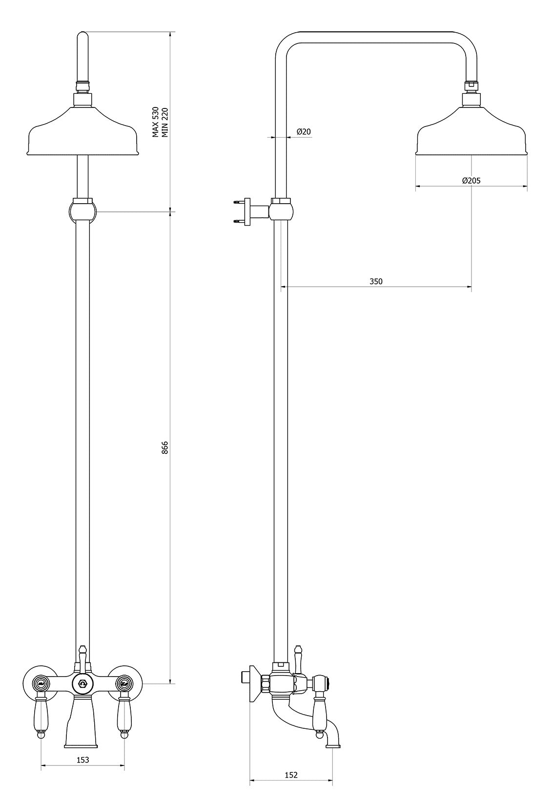 Miscelatore bordo vasca a parete con colonna doccia integrata marca IB rubinetti modello Hermes Elle rubinetteria rubinetto ottone cromato bagno casa fontana finitura cromo rivenditore autorizzato campania arredo qualità garanzia 10 anni made in italy
