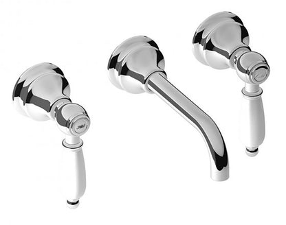 Miscelatore lavabo ad incasso completo di piletta di scarico Click-Clack marca IB rubinetti modello Hermes Elle rubinetteria rubinetto ottone cromato bagno casa parete muro fontana finitura cromo rivenditore autorizzato campania arredamento arredo azienda