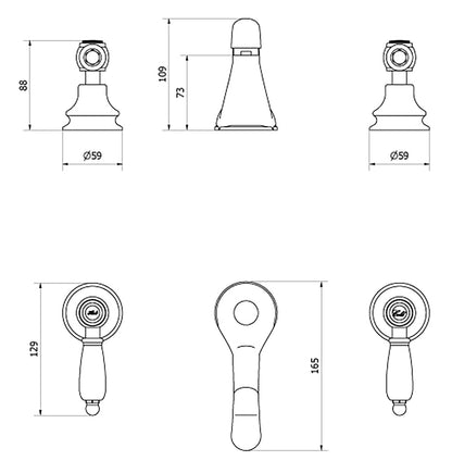 Miscelatore Lavabo tre fori bocca bassa completo di piletta di scarico Click-Clack marca IB rubinetti modello Hermes Elle rubinetteria rubinetto ottone cromato bagno casa fontana finitura cromo rivenditore autorizzato campania arredamento made in italy 
