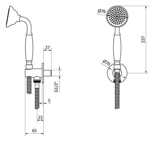 Duplex completo di doccetta a mano e flessibile marca IB rubinetti modello Hermes rubinetteria rubinetto ottone cromato casa bagno Rivenditore Autorizzato Campania Arredamento Arredo Finitura Cromo Fontana qualità garanzia 10 anni azienda certificata 