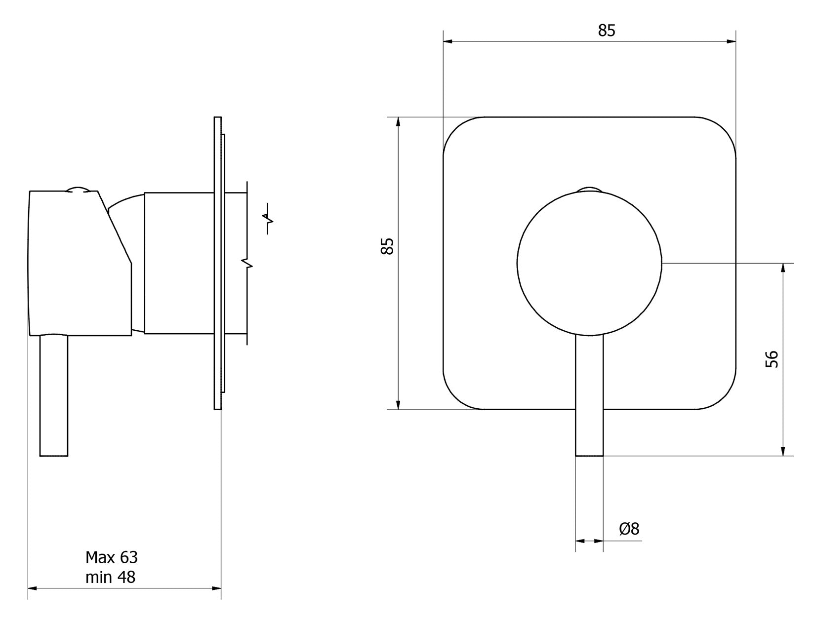 Miscelatore doccia incasso una via completo marca IB rubinetti modello MilanoTorino rubinetteria rubinetto ottone cromato bagno fontana finitura cromo rivenditore autorizzato campania arredamento qualità made in italy azienda certificata garanzia 10 anni