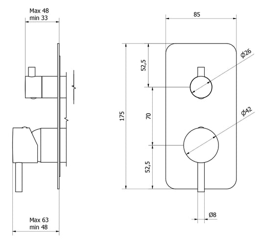 Miscelatore doccia incasso tre vie completo marca IB rubinetti modello MilanoTorino rubinetteria rubinetto ottone cromato bagno fontana finitura cromo rivenditore autorizzato campania arredamento qualità made in italy azienda certificata garanzia 10 anni