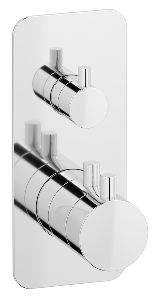 IB Rubinetti MILANOTORINO Miscelatore Doccia Valvola Termostatica Parte Esterna Corpo Incasso A Parete 2 Fori Con Deviatore Due Vie Monocomando Con Piastra Stile Moderno Materiale Ottone Finitura Cromata