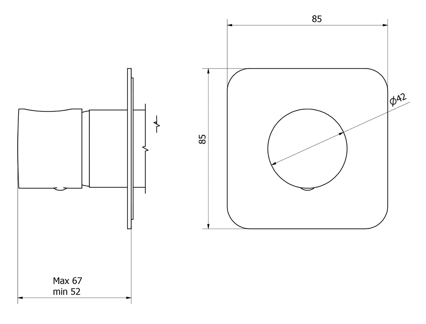Miscelatore doccia incasso una via completo marca IB rubinetti modello OnlyOne rubinetteria rubinetto ottone cromato bagno fontana finitura cromo rivenditore autorizzato campania arredamento qualità garanzia 10 anni made in italy azienda certificata