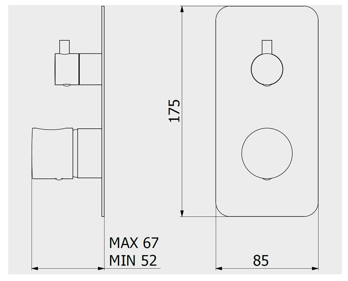 Miscelatore doccia incasso tre vie completo marca IB rubinetti modello OnlyOne rubinetteria rubinetto ottone cromato bagno fontana finitura cromo rivenditore autorizzato campania arredamento qualità garanzia 10 anni made in italy azienda certificata