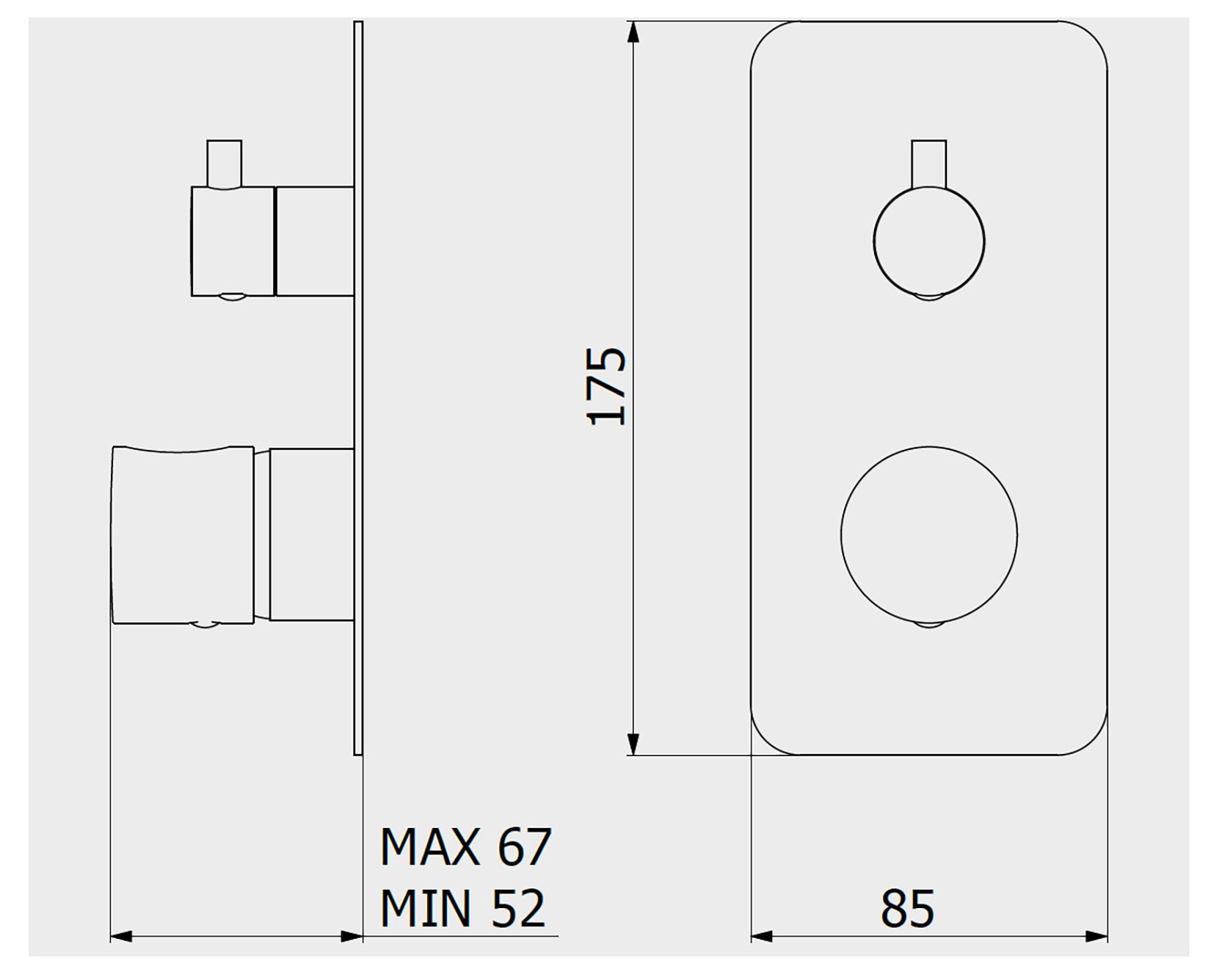 Miscelatore doccia incasso tre vie completo marca IB rubinetti modello OnlyOne rubinetteria rubinetto ottone cromato bagno fontana finitura cromo rivenditore autorizzato campania arredamento qualità garanzia 10 anni made in italy azienda certificata