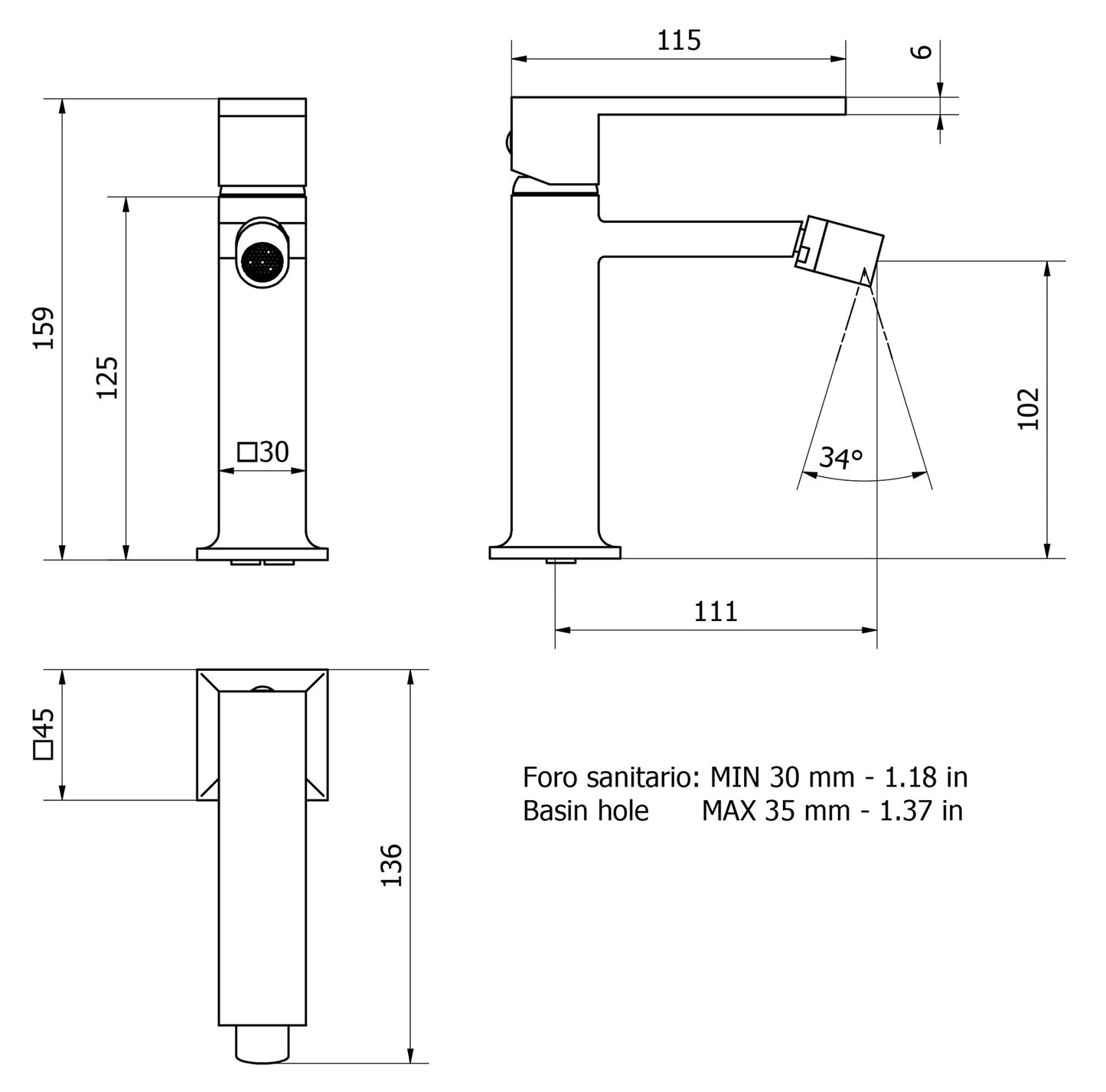 Miscelatore bidet mini completo di piletta di scarico click-clack marca IB rubinetti modello Rubacuori rubinetteria rubinetto ottone cromato fontana finitura cromo rivenditore autorizzato qualità campania arredamento garanzia 10 anni azienda certificata