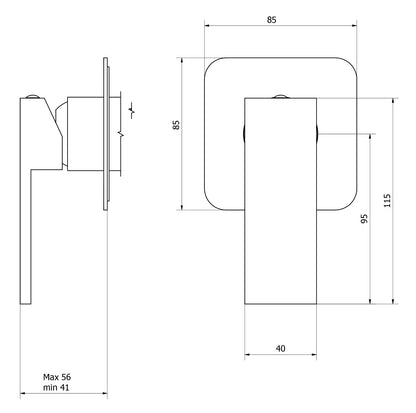 Miscelatore doccia incasso una via completo marca IB rubinetti modello Rubacuori rubinetteria rubinetto ottone cromato fontana finitura cromo rivenditore autorizzato qualità campania arredamento garanzia 10 anni azienda certificata made in italy