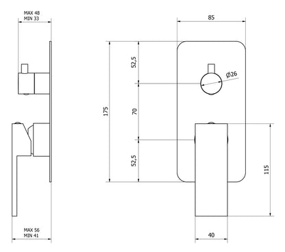 Miscelatore doccia incasso due vie completo marca IB rubinetti modello Rubacuori rubinetteria rubinetto ottone cromato fontana finitura cromo rivenditore autorizzato qualità campania arredamento garanzia 10 anni azienda certificata made in italy