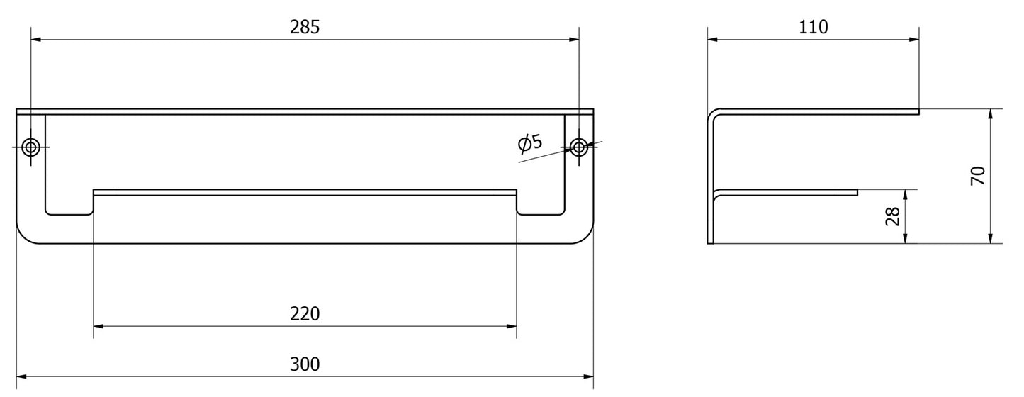 We Are Ib Rubinetti Solferino SO015CC Mensola Porta Oggetti Per Bagno Lunghezza 300 mm Profondità 110 mm Altezza 70 mm Installazione Parete Materiale Ottone Finitura Cromata Stile Moderno