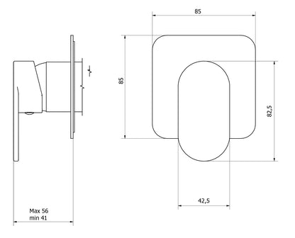 Miscelatore doccia incasso una via completo marca IB rubinetti modello SuperBox rubinetteria rubinetto ottone cromato fontana finitura cromo rivenditore autorizzato campania arredamento qualità  garanzia 10 anni azienda certificata made in italy
